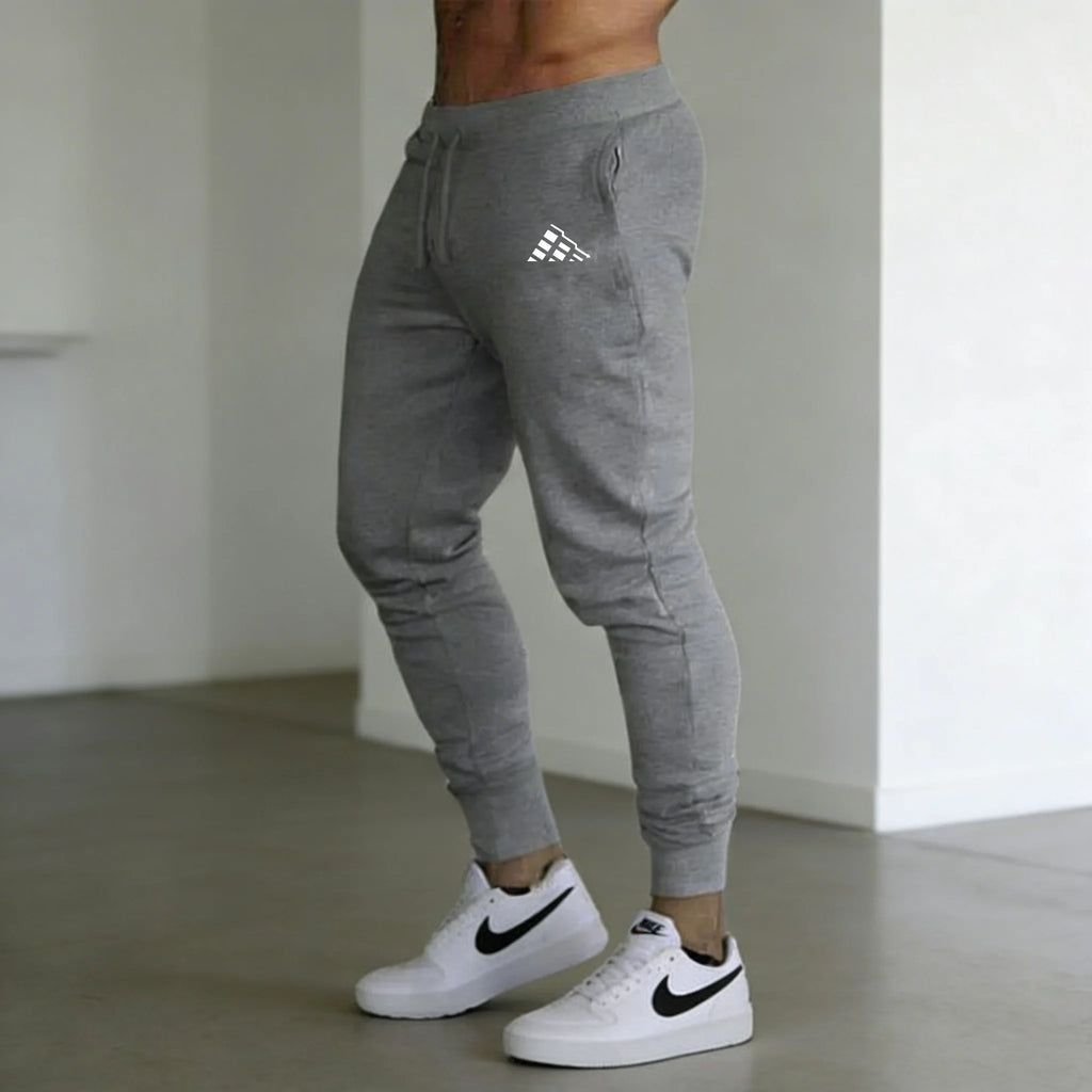 New Men's Blue Trend Print Casual Sports Pants Running Workout Jogging Long Pants Gym Sport Trousers for Men Jogger Sweatpants