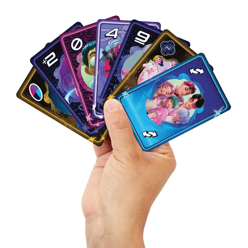 UNO JRV01 K-POP Demon Hunters Card Game,Adult Family Party table playing Board Games,Total 112 Cards with Wild Golden Honmoon