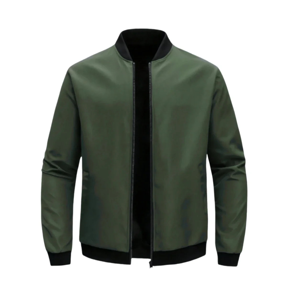 Men's Solid Color Casual Sports Zipper Stand Collar Hoodie Cardigan Coat - Comfortable Fashionable Men's Outerwear