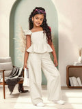 Girls' casual bow jumpsuit, suitable for outdoor wear in spring and summer, popular style