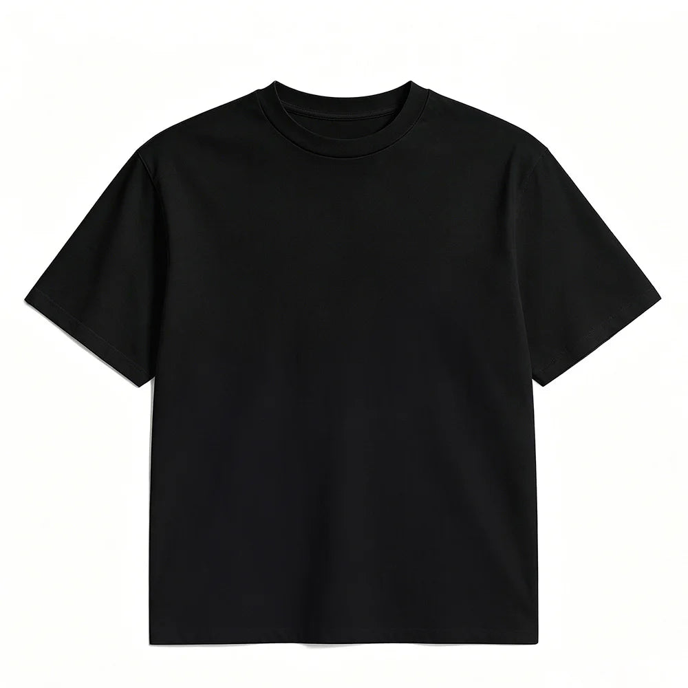 Unisex 100% Cotton Crew Neck T‑Shirt, Soft Breathable Pure Cotton Solid Color Tee, Classic Casual Short Sleeve Top, Summer Comfortable Everyday T-Shirts for Men Women