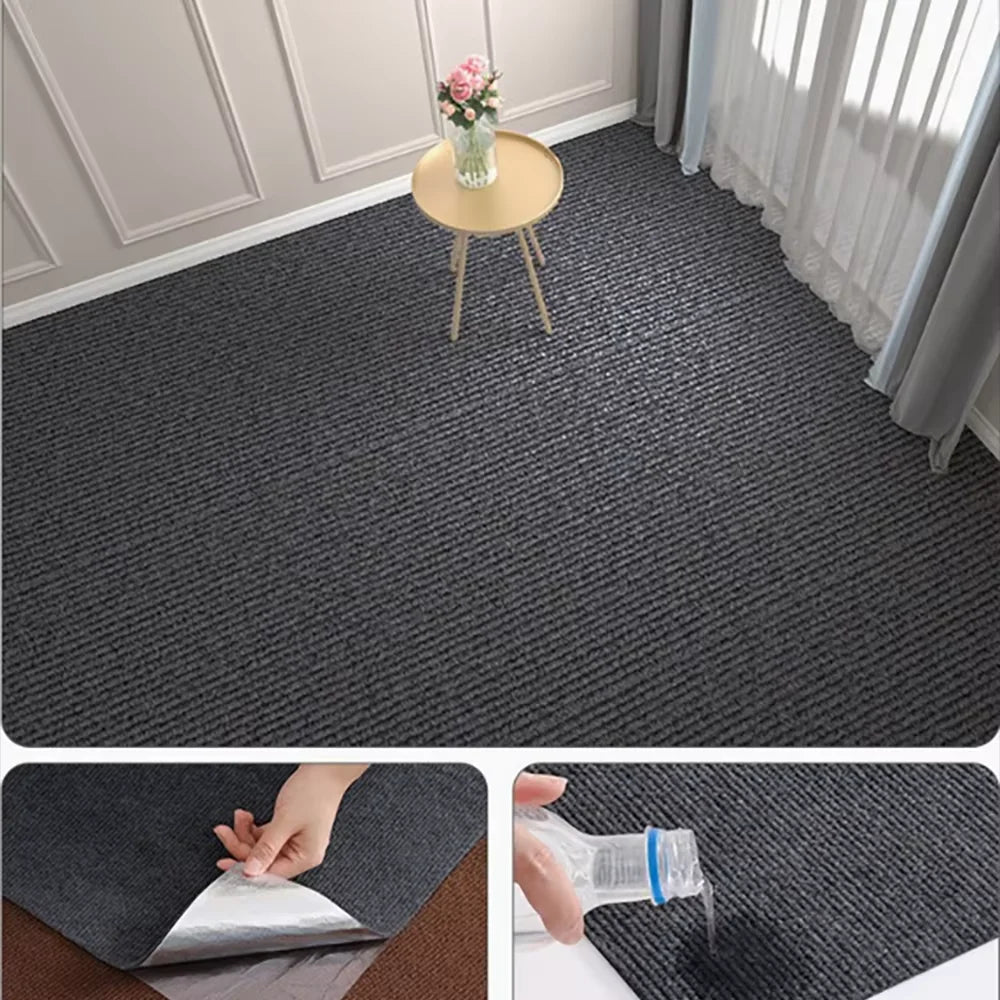 50cmX2m Kitchens Bedroom Rug Water Uptake Home Decor Self-adhesive Room Decoration Bathroom Rugs Solid Color Carpet Living Room