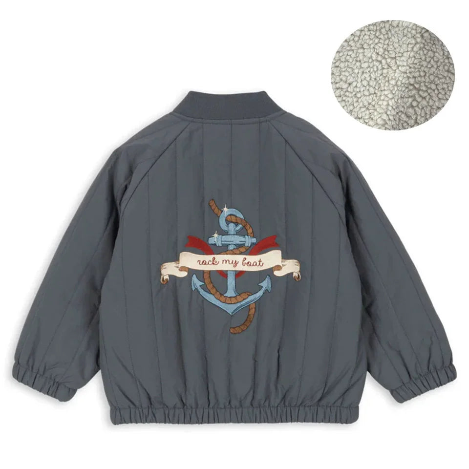 Children's Jacket 2026 Winter New Printed Cute Fleece Thermal Girls Jacket Cotton Thickened Windproof Boys Baby Cotton Clothes