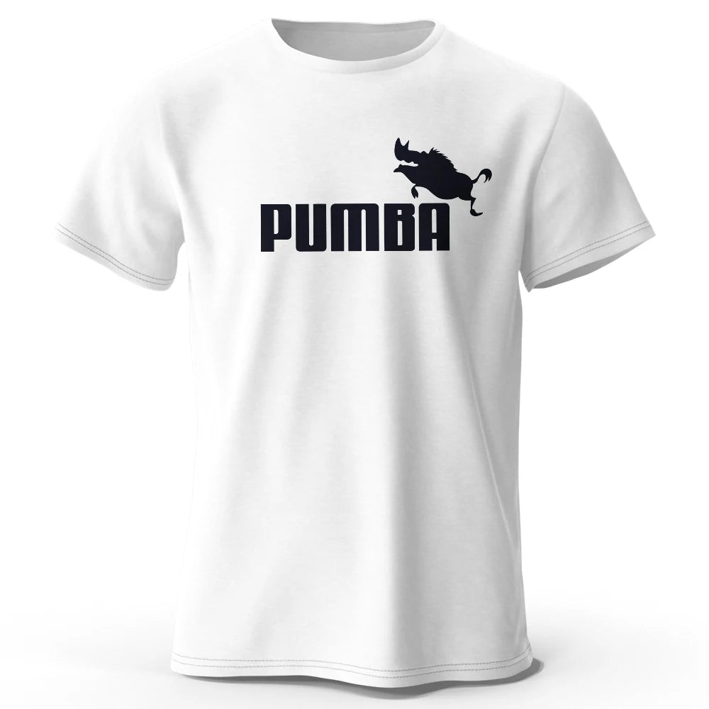 Casual Oversized Men's T-shirt Joke The Pumba Printed Men's T-Shirt 100% Cotton Oversized Funny Graphic Tees for Men Summer Tops