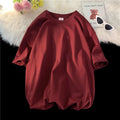 2025 Summer Mens soild color T Shirts Male Casua  Short Sleeve Classical Tee Mens Cotton Oversized Hip-Hop Top Tees S-5Xl