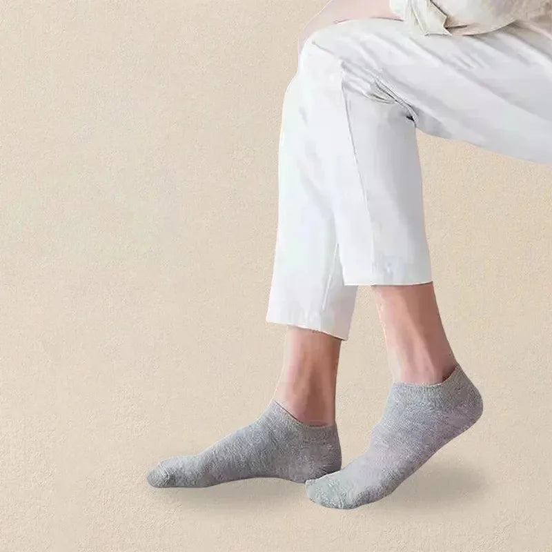 5/10/40Pairs Summer Solid Low Cut Ankle Socks Men Women Sports Socks Odor Proof Sweat Absorbing Sock Male lady Hosiery
