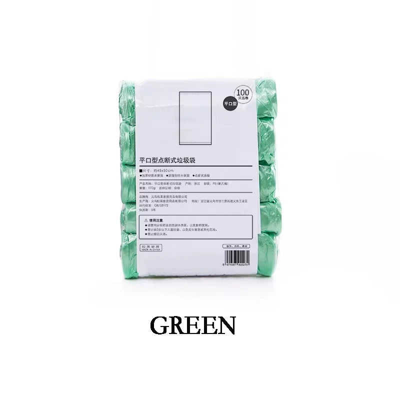 5rolls/pack Multiple Colors Portable Plain Garbage Trash Bag Garbage Can Liners For Bathroom Restroom Bedroom Office Toilet