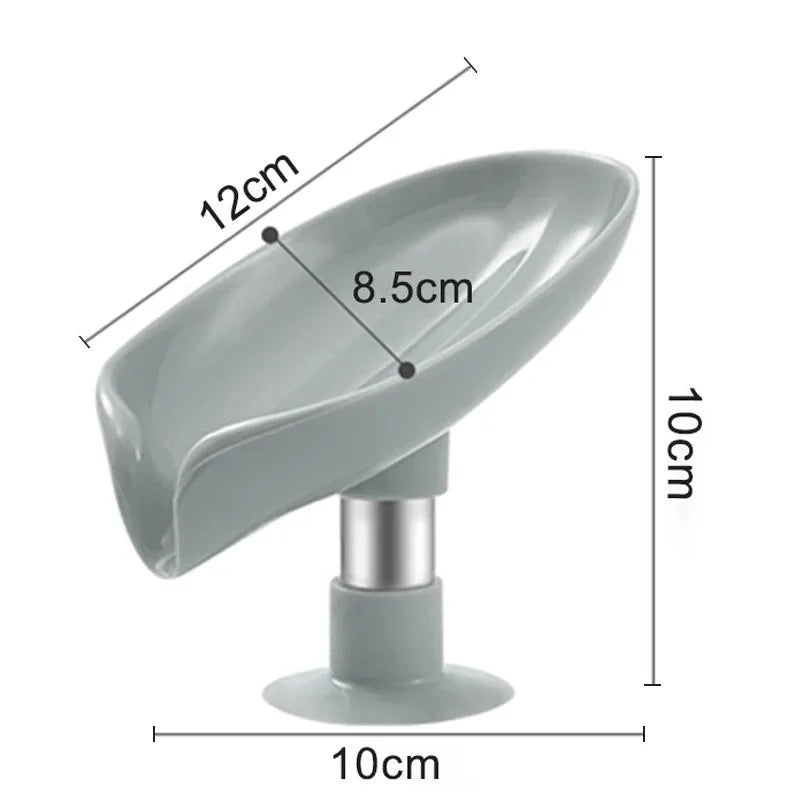 1pcs Drain Soap Holder Leaf Shape Soap Box Suction Cup Tray Drying Rack for Shower Sponge Container Kitchen Bathroom Accessories