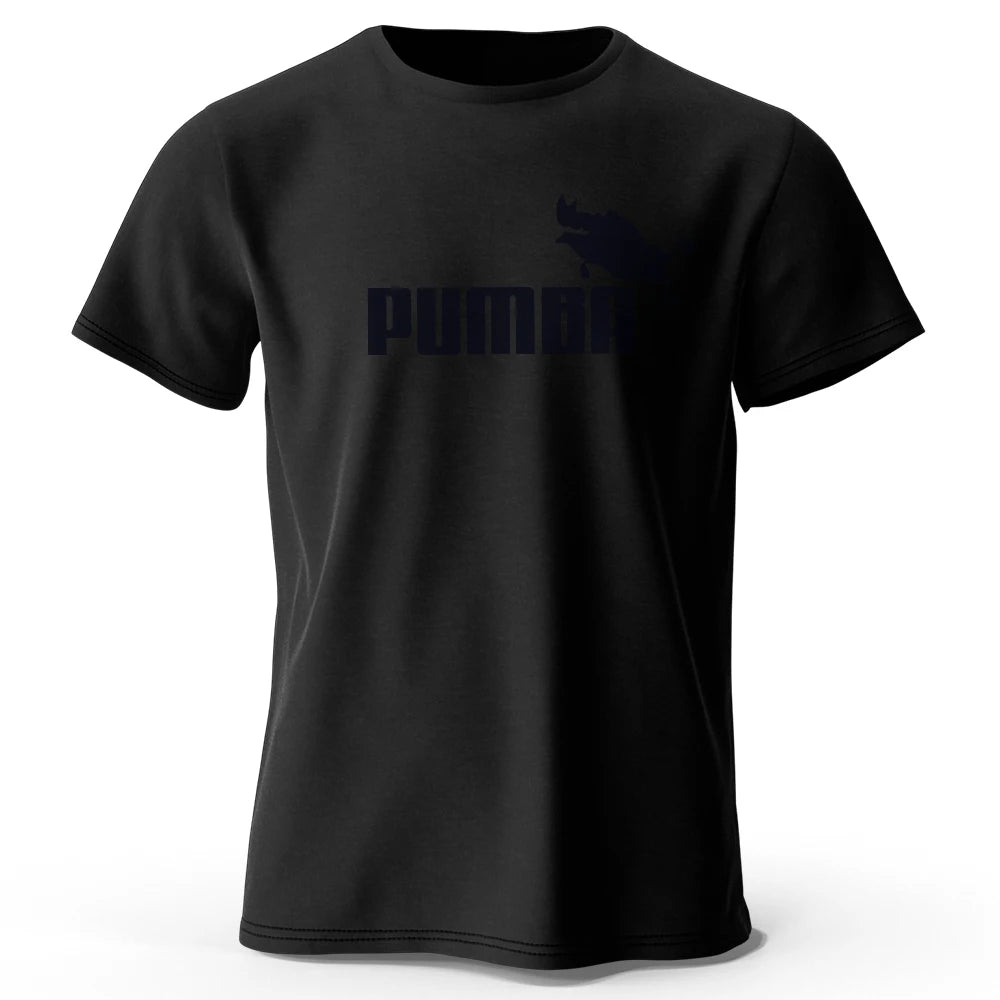 Casual Oversized Men's T-shirt Joke The Pumba Printed Men's T-Shirt 100% Cotton Oversized Funny Graphic Tees for Men Summer Tops