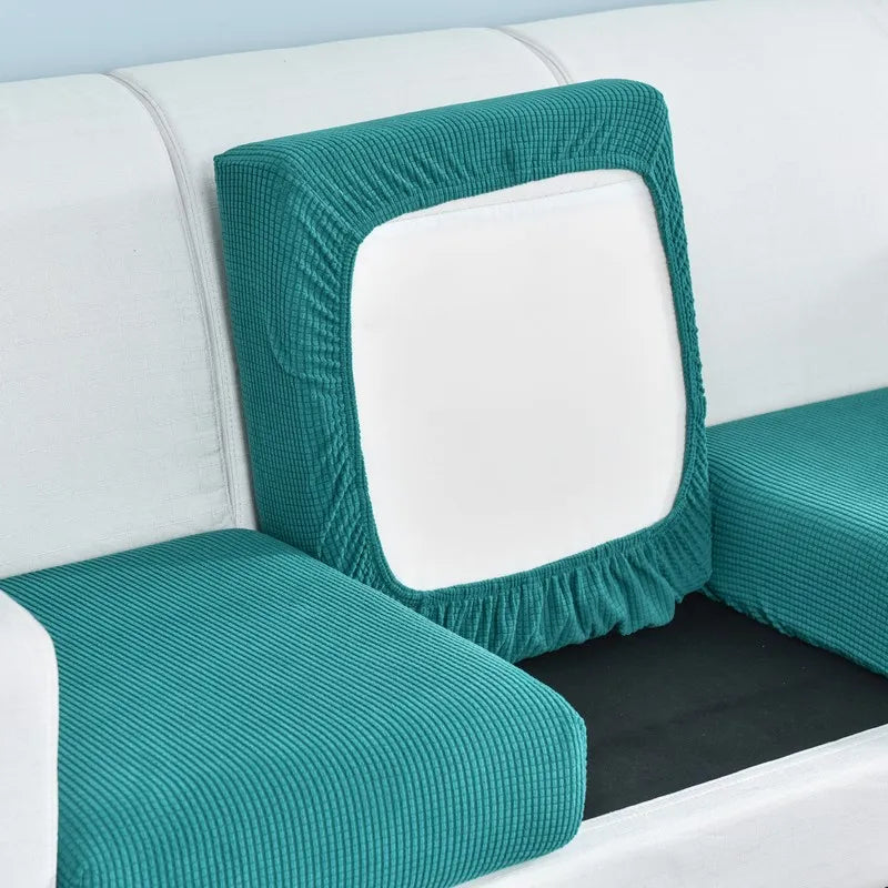 Velvet Plush L Shaped Sofa Cushion Cover for Living Room Elastic Furniture Couch Slipcover Chaise Longue Sofa Seat Cover Stretch
