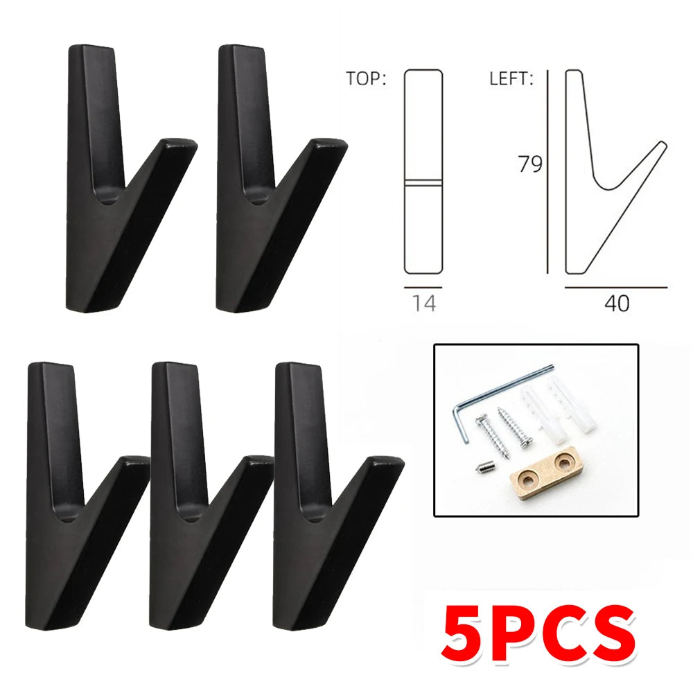 Metal Coat Hooks Wall Mounted Heavy Duty Coat Rack Clothes Hanger With Screws for Hanging Hat Key Door Wall Hooks Bathroom