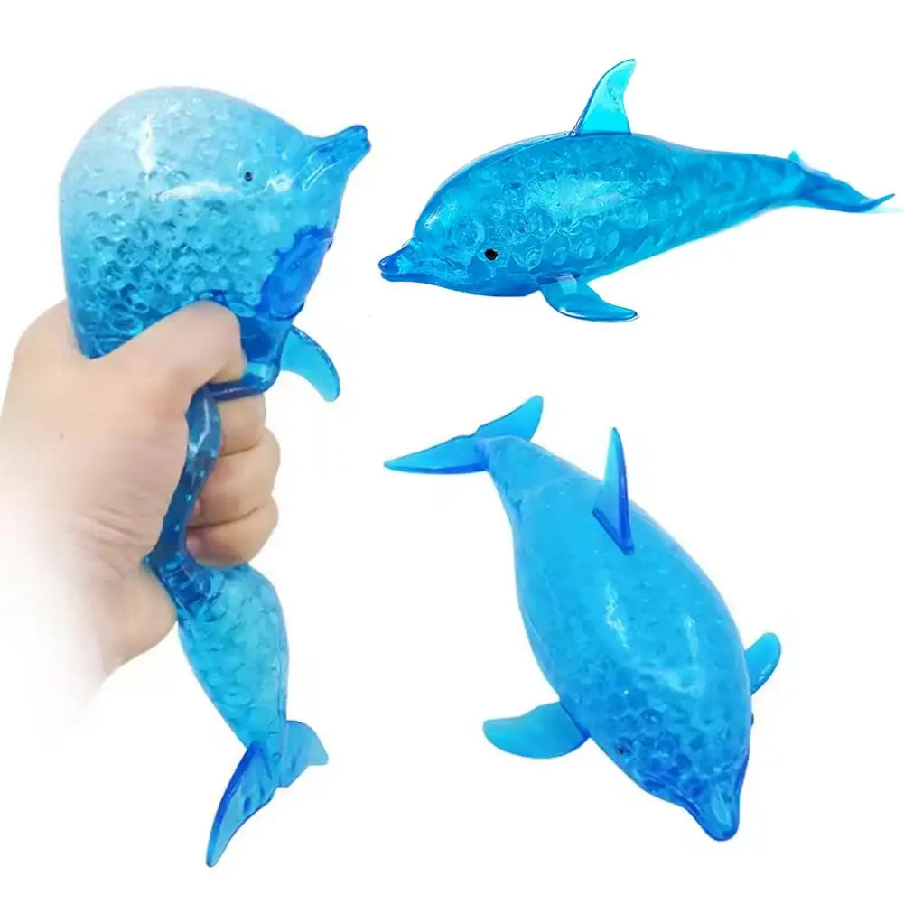 Squishy Shark Dolphin Stress Ball Fidget Toy Stretchy TPR Anxiety Relief Hand Therapy Sensory Gift for Adults Kids Party Favors