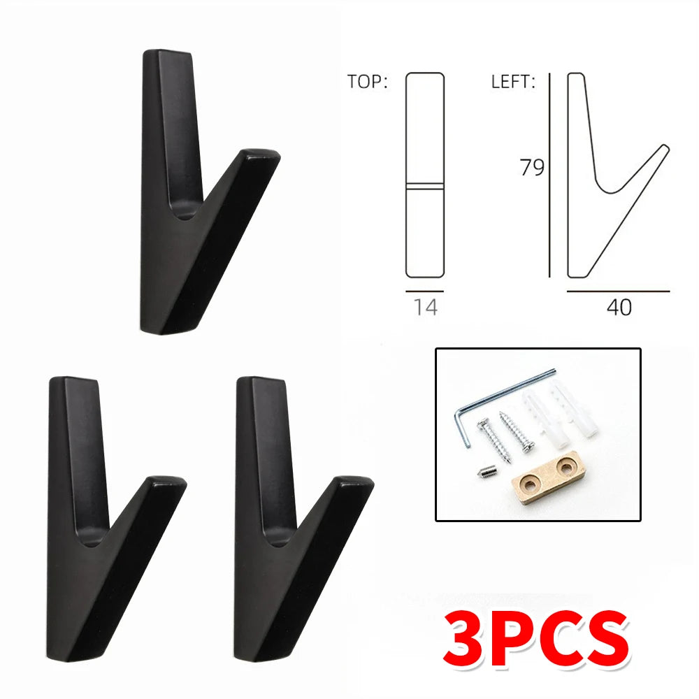 Metal Coat Hooks Wall Mounted Heavy Duty Coat Rack Clothes Hanger With Screws for Hanging Hat Key Door Wall Hooks Bathroom