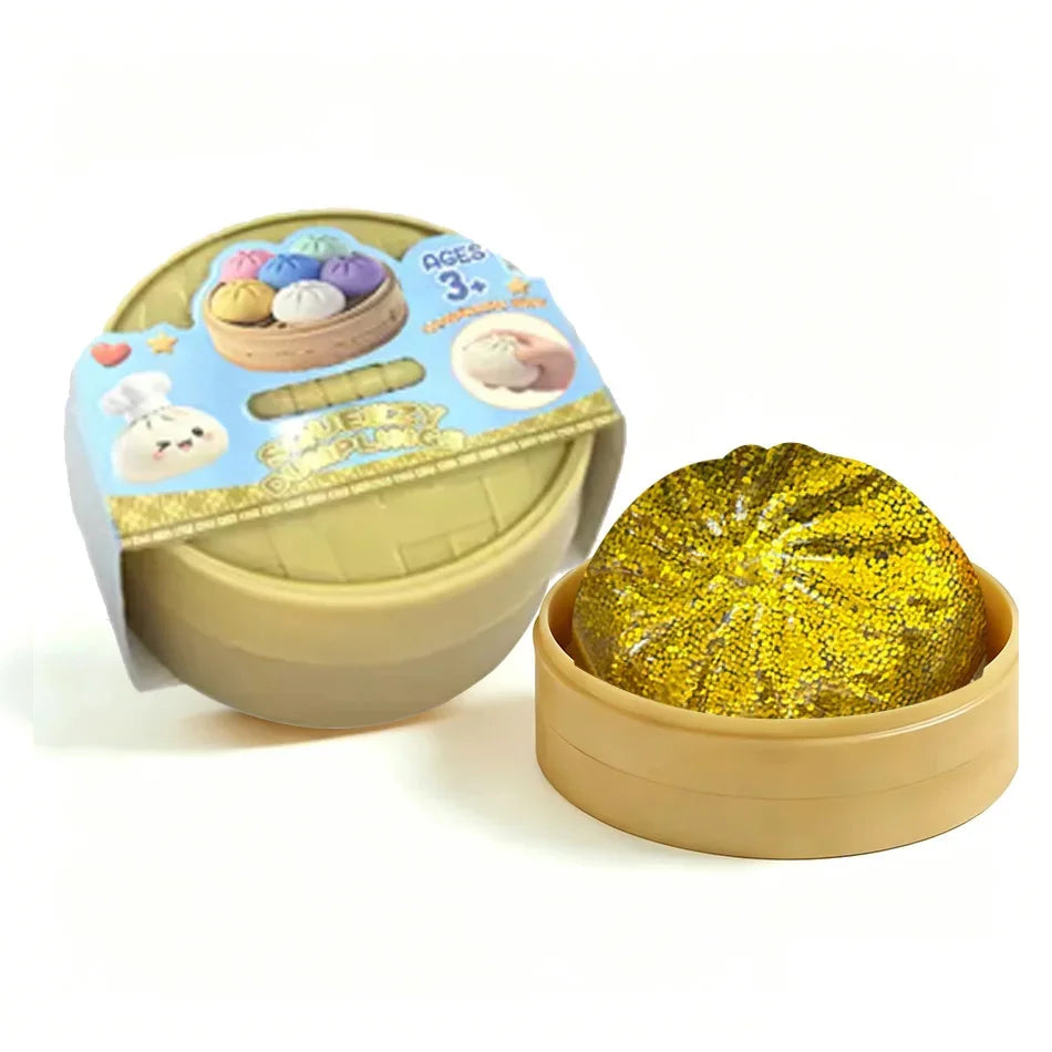Glitter Dumpling Glitter Dumpling Squishy with Box Dumplings Sensory Squeeze Toy for Stress Relief