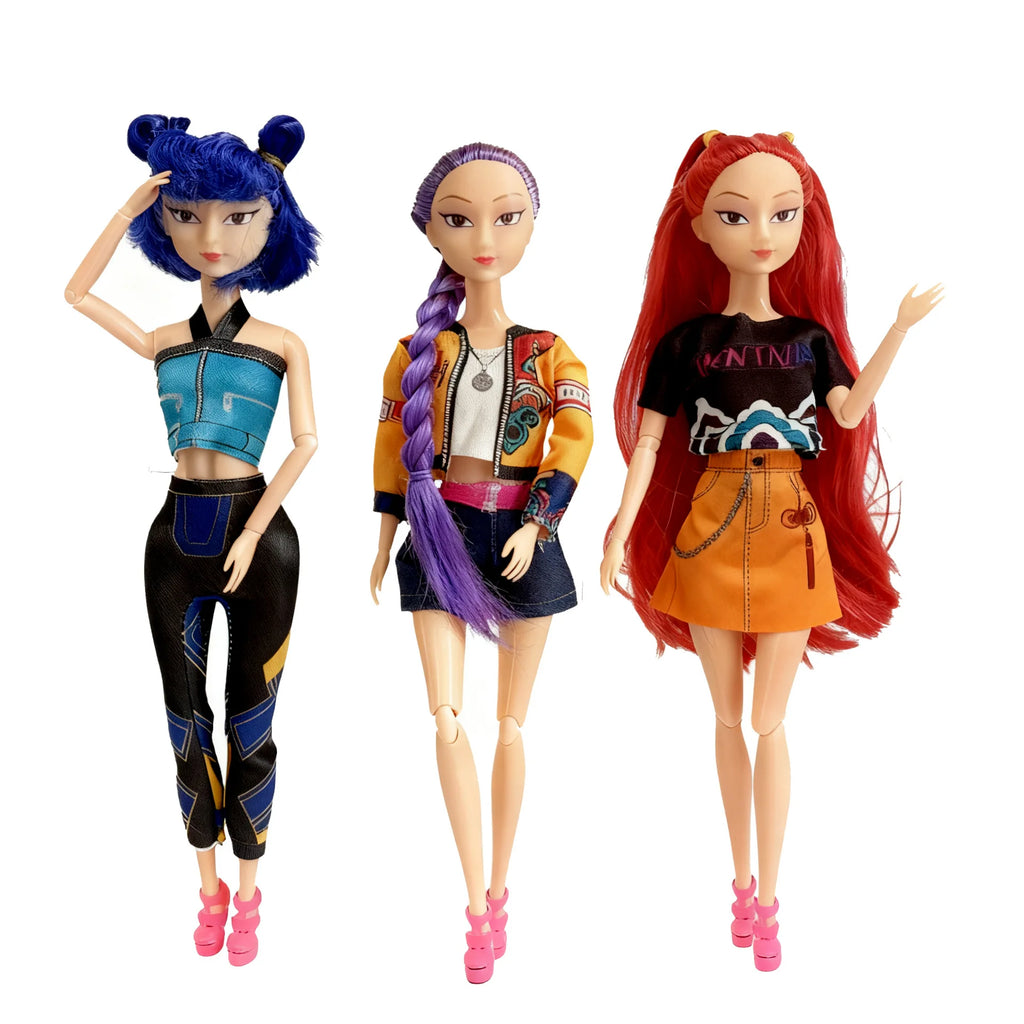 30 Cm Doll, Kpop Toy, Devil Hunter Action Figure, Rumi, Mira, Zoey, Beautiful Princess, Girl Plastic Doll, DIY Toy, Monster Hunt