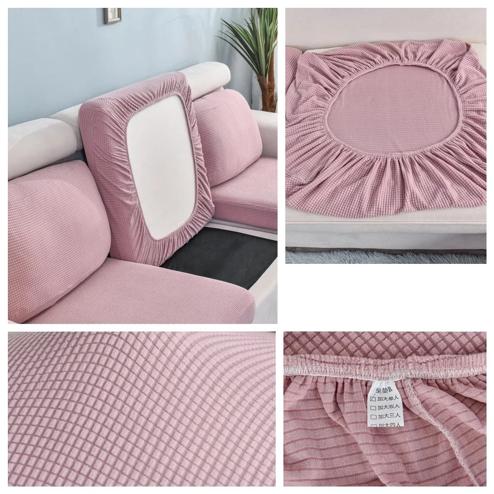Thicken Elastic Sofa Cover For Living Room Solid Color Furniture Protector Sofa Cushion Cover Slipcover Removable Couch Covers