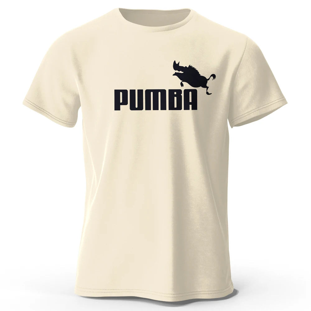 Casual Oversized Men's T-shirt Joke The Pumba Printed Men's T-Shirt 100% Cotton Oversized Funny Graphic Tees for Men Summer Tops