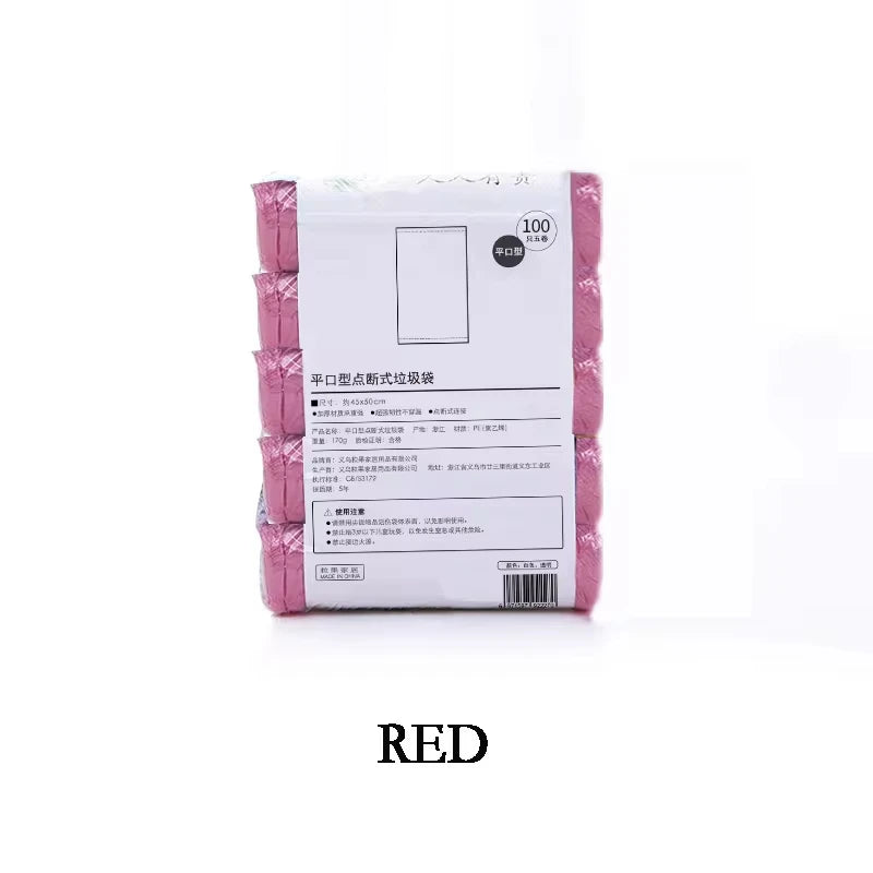 5rolls/pack Multiple Colors Portable Plain Garbage Trash Bag Garbage Can Liners For Bathroom Restroom Bedroom Office Toilet