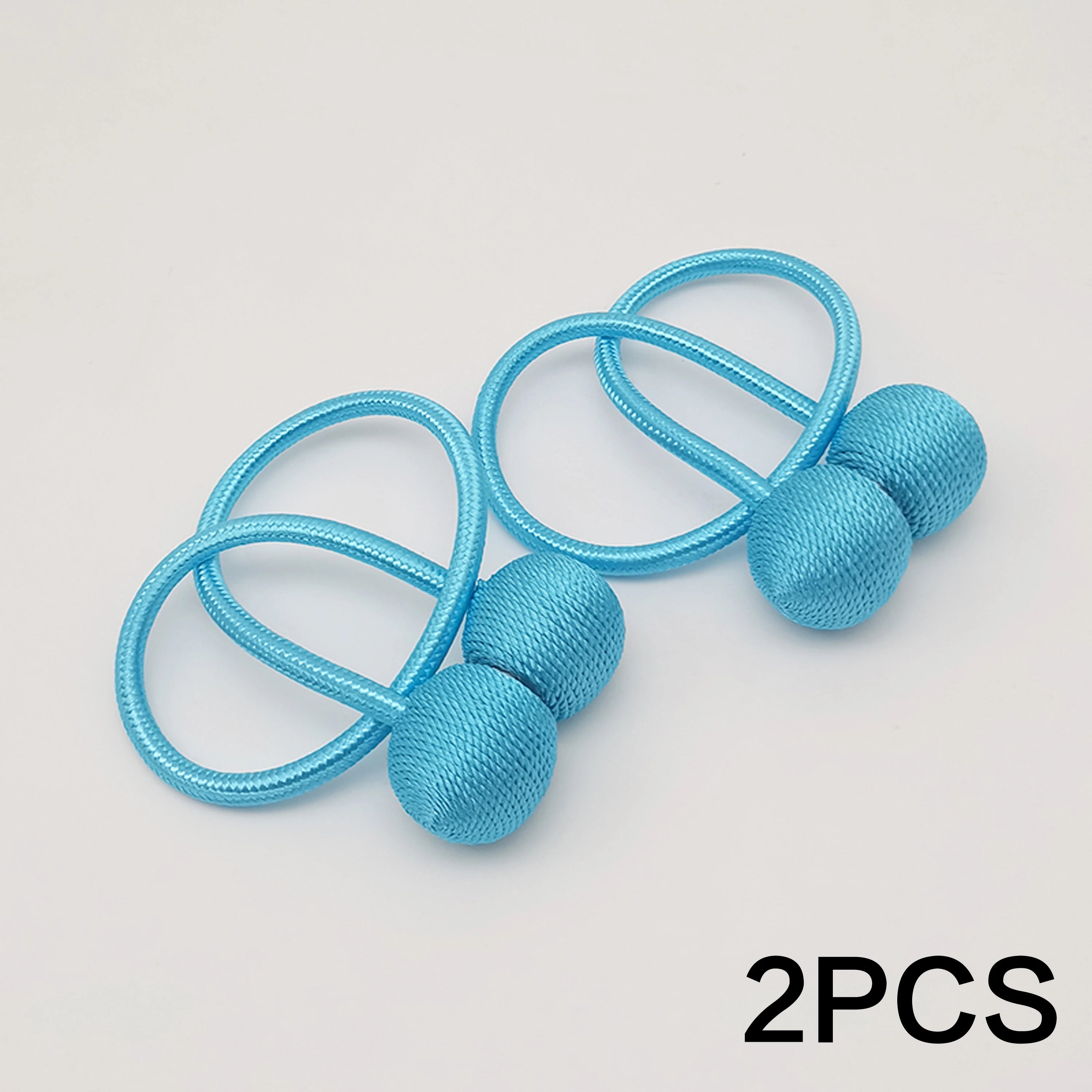 2pcs modern minimalist magnetic ball curtain tiebacks with thicker twisted cords can be styled at will,for bedrooms, living room