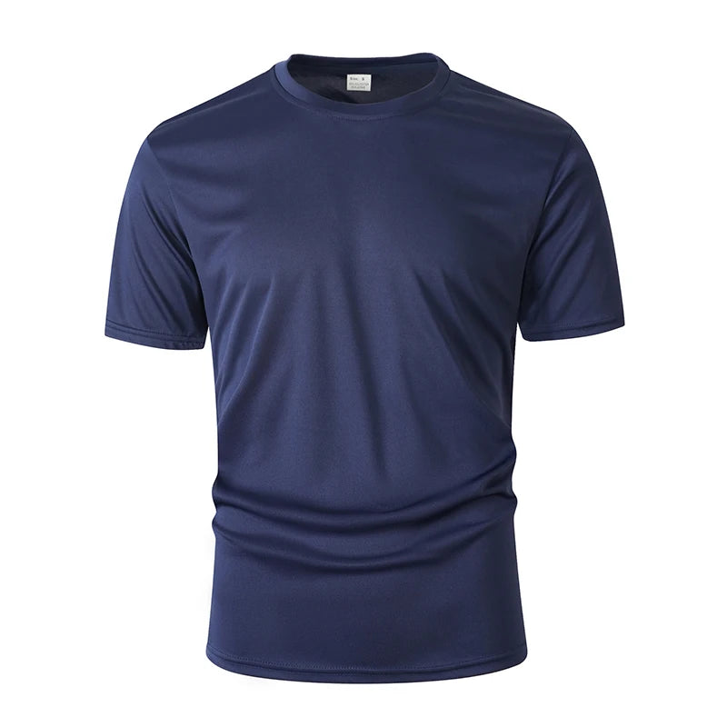 Men Slim Fit Short Sleeve T Shirt Summer Elastic Soft Basic Tops Classic Crew Neck Casual Daily Street Outdoor Wear for Men