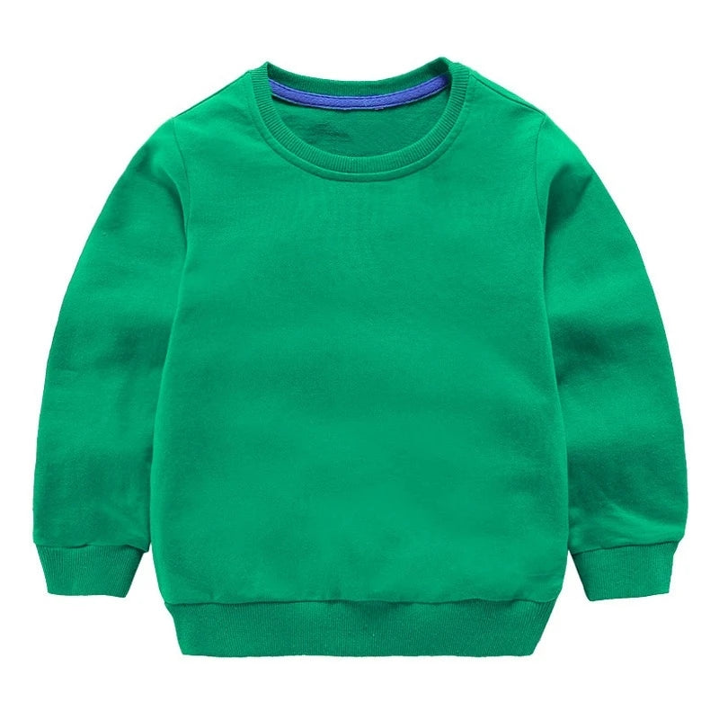 Cotton Sweatshirts For Boys Long Sleeve Kids Girls Children Basic Tshirt Pullover Kids Hoodies Outerwear Spring Kids Clothing
