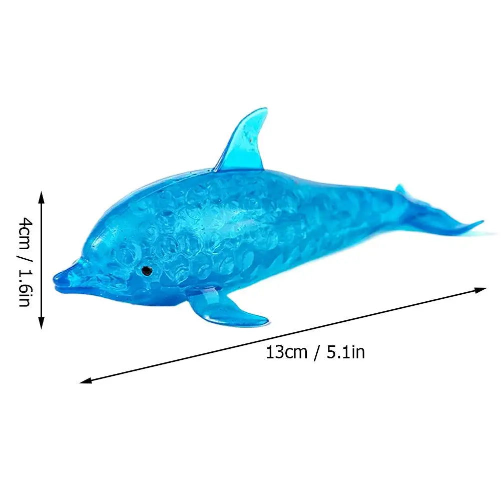 Squishy Shark Dolphin Stress Ball Fidget Toy Stretchy TPR Anxiety Relief Hand Therapy Sensory Gift for Adults Kids Party Favors