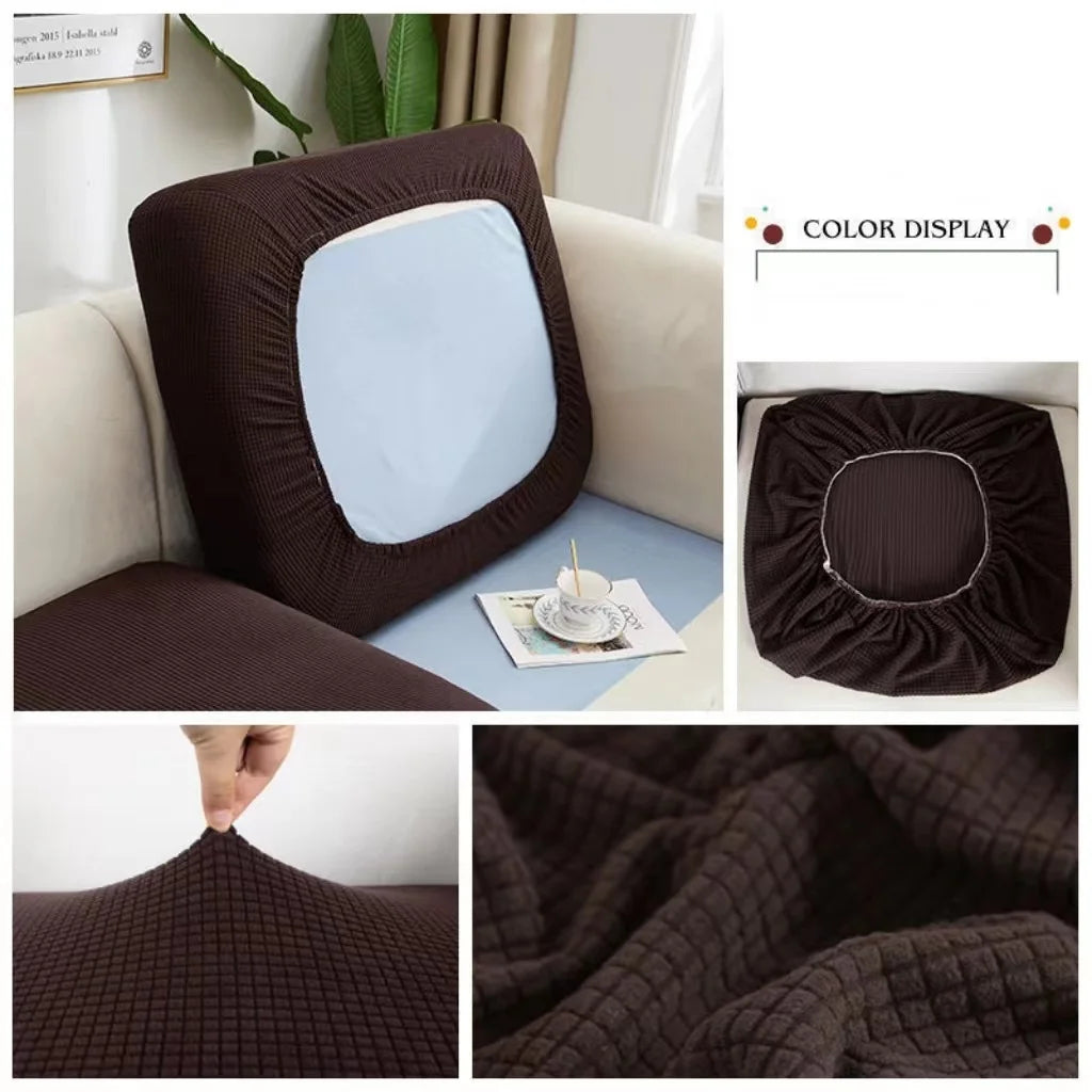 Thicken Elastic Sofa Cover For Living Room Solid Color Furniture Protector Sofa Cushion Cover Slipcover Removable Couch Covers