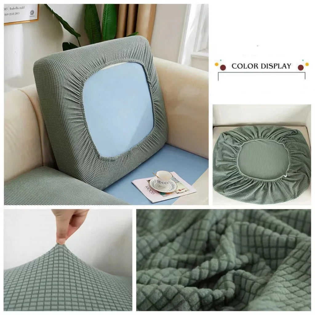 Thicken Elastic Sofa Cover For Living Room Solid Color Furniture Protector Sofa Cushion Cover Slipcover Removable Couch Covers