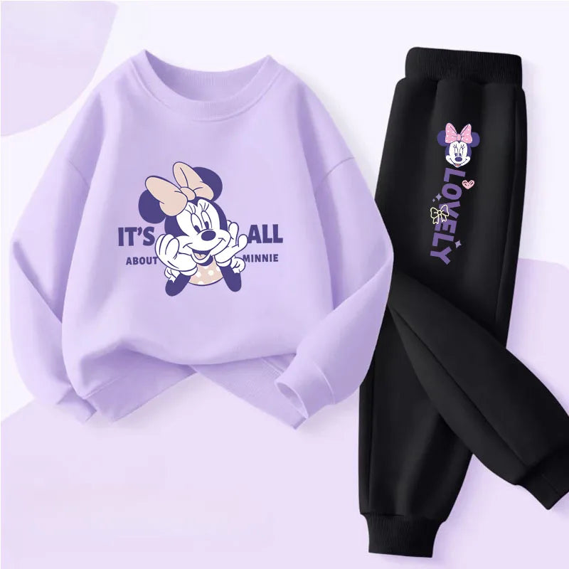 Spring Autumn New Style Children's Clothing Sets Baby Girls O Neck Sweatshirt Pants Two Piece Set Kids Breathable Thin Tracksuit
