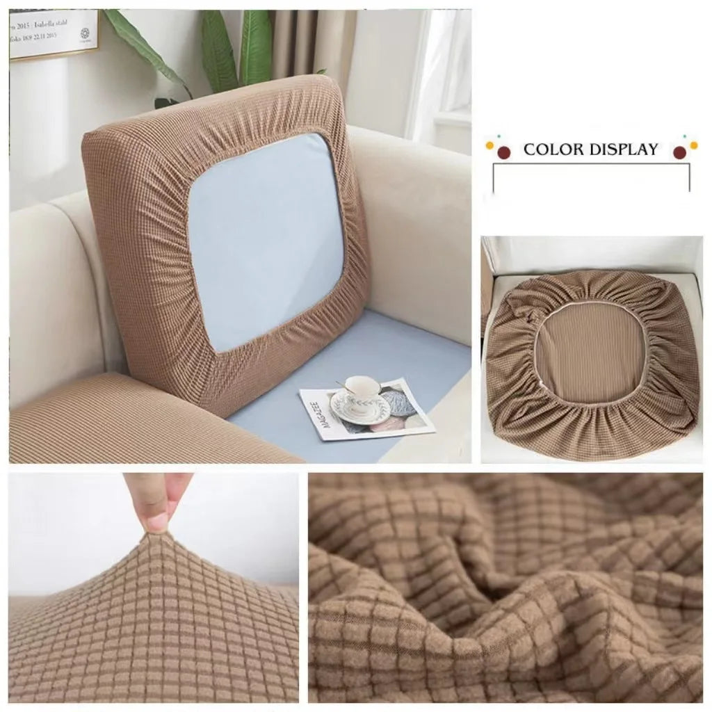 Thicken Elastic Sofa Cover For Living Room Solid Color Furniture Protector Sofa Cushion Cover Slipcover Removable Couch Covers
