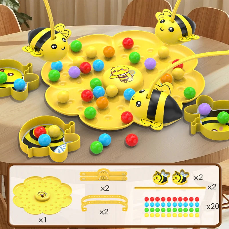 Bumble Bee Magnetic Toy Funny Family Board Games Montessori Sorting Puzzle Fishing Toys Interactive Games for Kids and Adults
