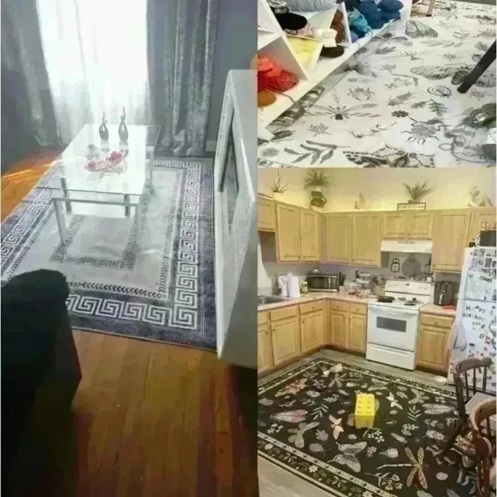Kids Space Carpet Mat Rug Rocket Astronaut Planets Stars Pattern Soft Floor Mat for Children's Study Room Home Decoration