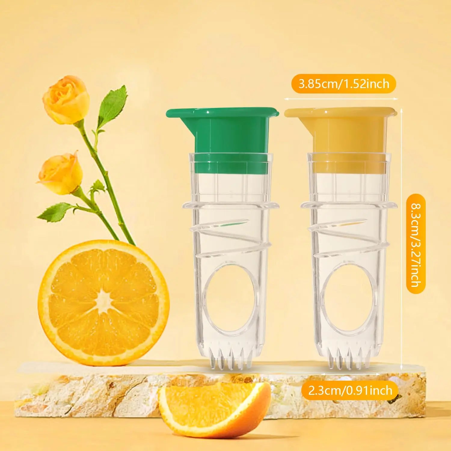 1/2pcs Lemon Mini Squeezer Portable Lemon Juicer With Lid, Squeeze Lime for Cocktails Easy Juice Extractor Freshness Preserving