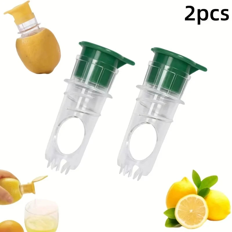 1/2pcs Lemon Mini Squeezer Portable Lemon Juicer With Lid, Squeeze Lime for Cocktails Easy Juice Extractor Freshness Preserving