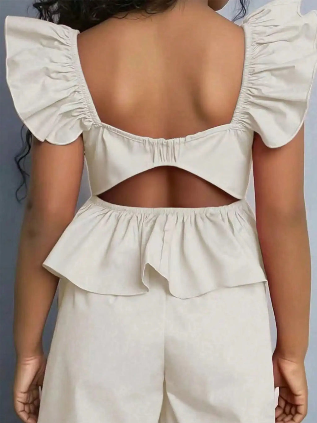 Girls' casual bow jumpsuit, suitable for outdoor wear in spring and summer, popular style