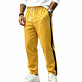 Men's Sweatpants & Joggers: Side Stripe Straight Pants w/ Elastic Waist & Pkt, Soft Loose Fit for Sports, Street & Daily Use