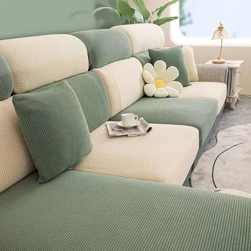Thicken Elastic Sofa Cover For Living Room Solid Color Furniture Protector Sofa Cushion Cover Slipcover Removable Couch Covers