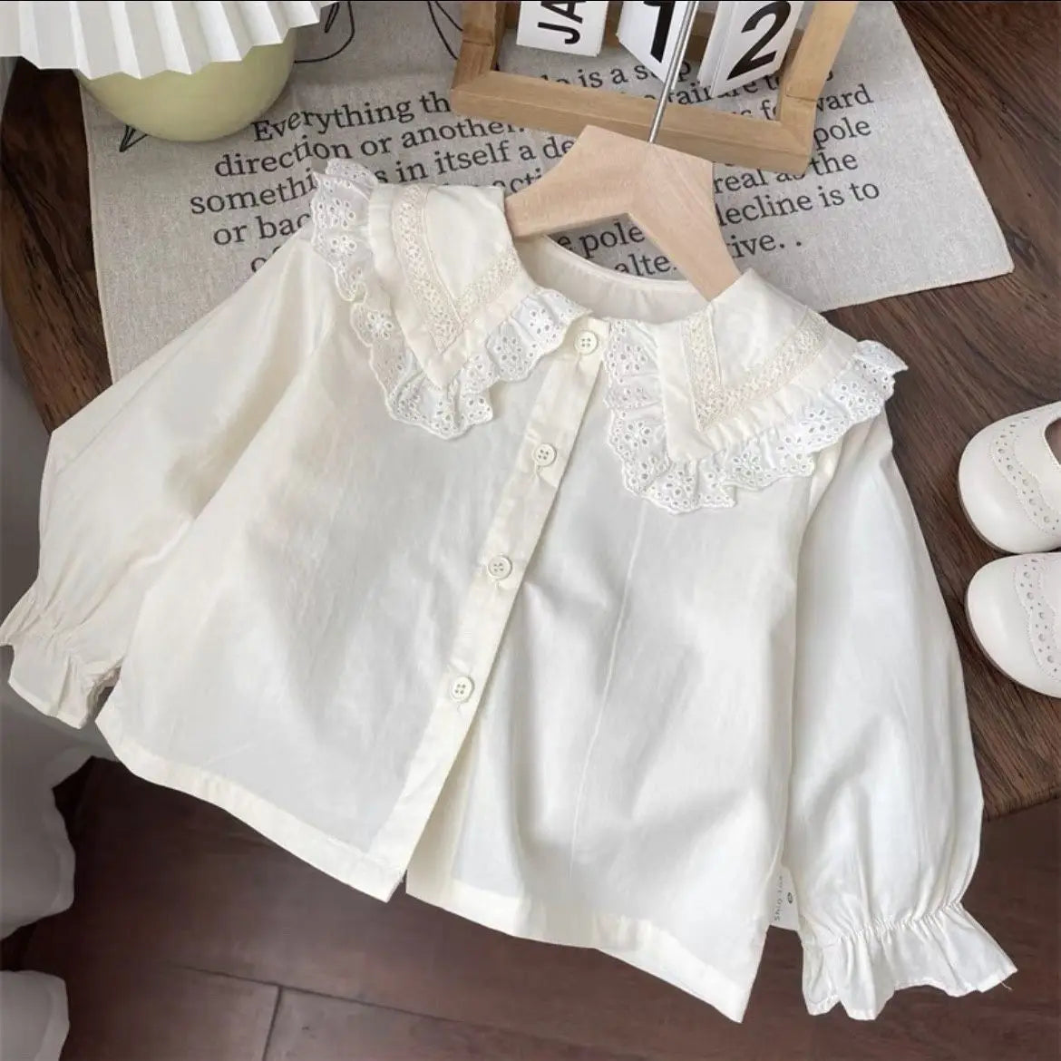 Baby Girls Strap Dress Set Spring and Autumn Children's Clothing Suit New Cowboy Doll Neck Shirt Skirt Two Piece Set