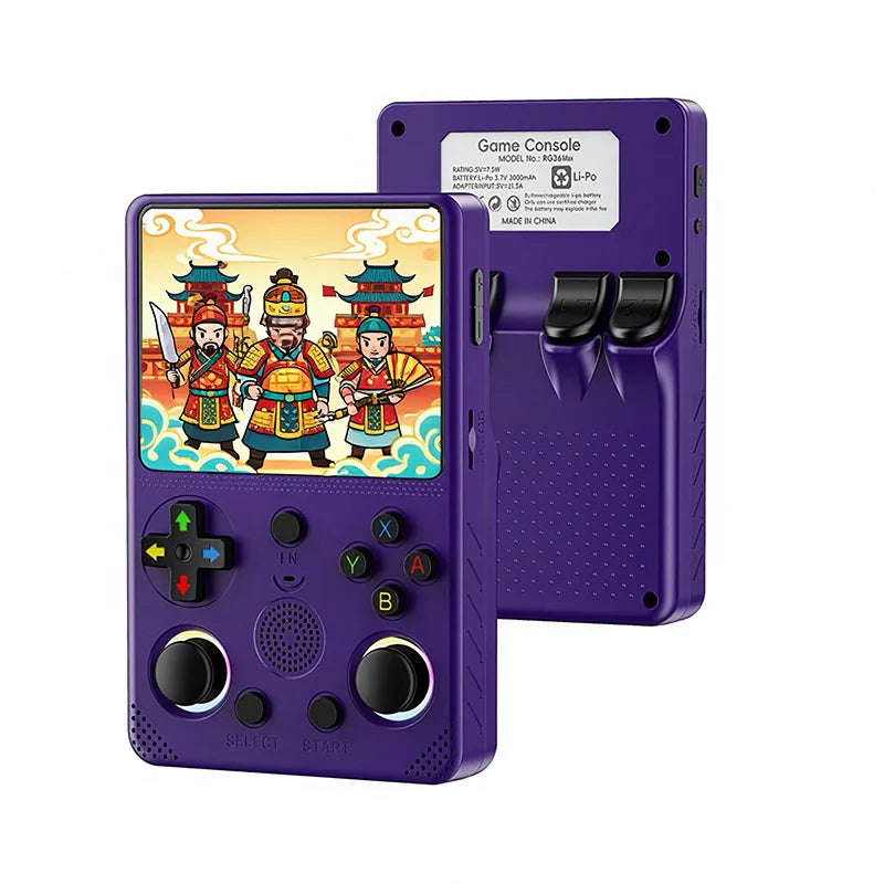 RG36max Upgraded Version Retro Handheld Game Console, RK3326 Quad-Core, 3.5" Screen, 128GB 40000+ Games, RGB Joysticks