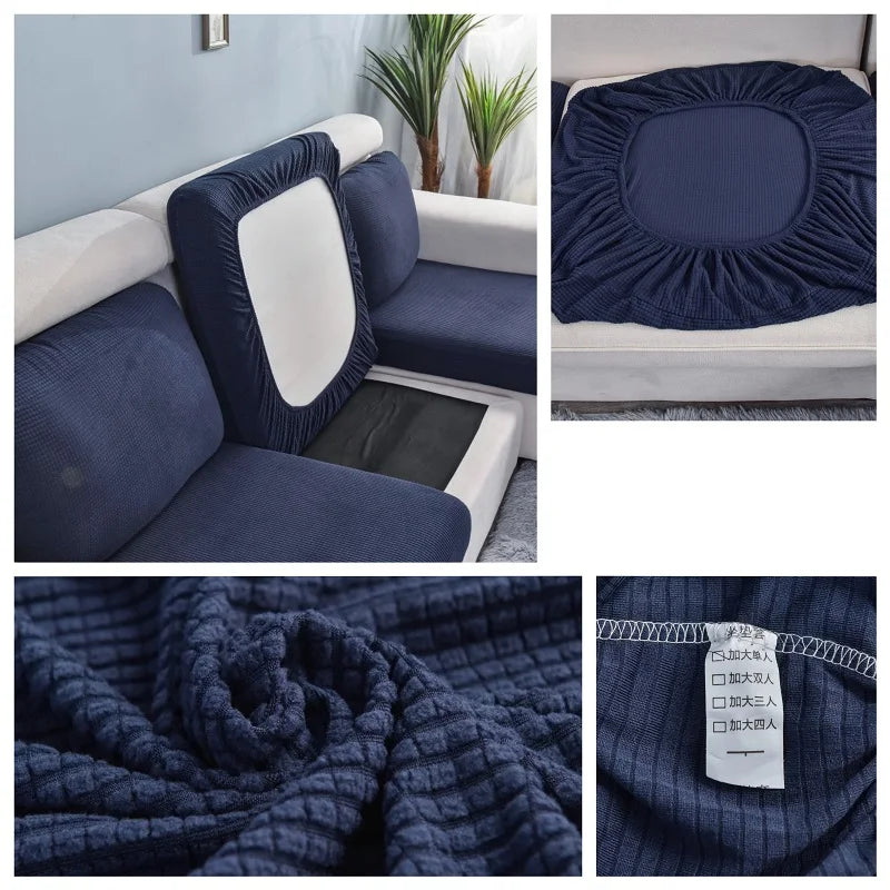 Thicken Elastic Sofa Cover For Living Room Solid Color Furniture Protector Sofa Cushion Cover Slipcover Removable Couch Covers