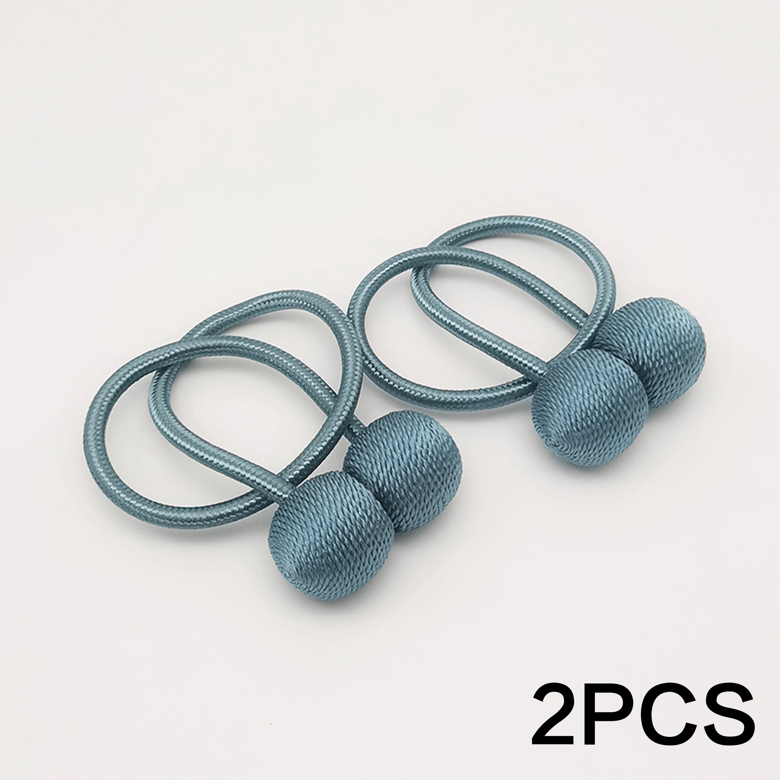 2pcs modern minimalist magnetic ball curtain tiebacks with thicker twisted cords can be styled at will,for bedrooms, living room