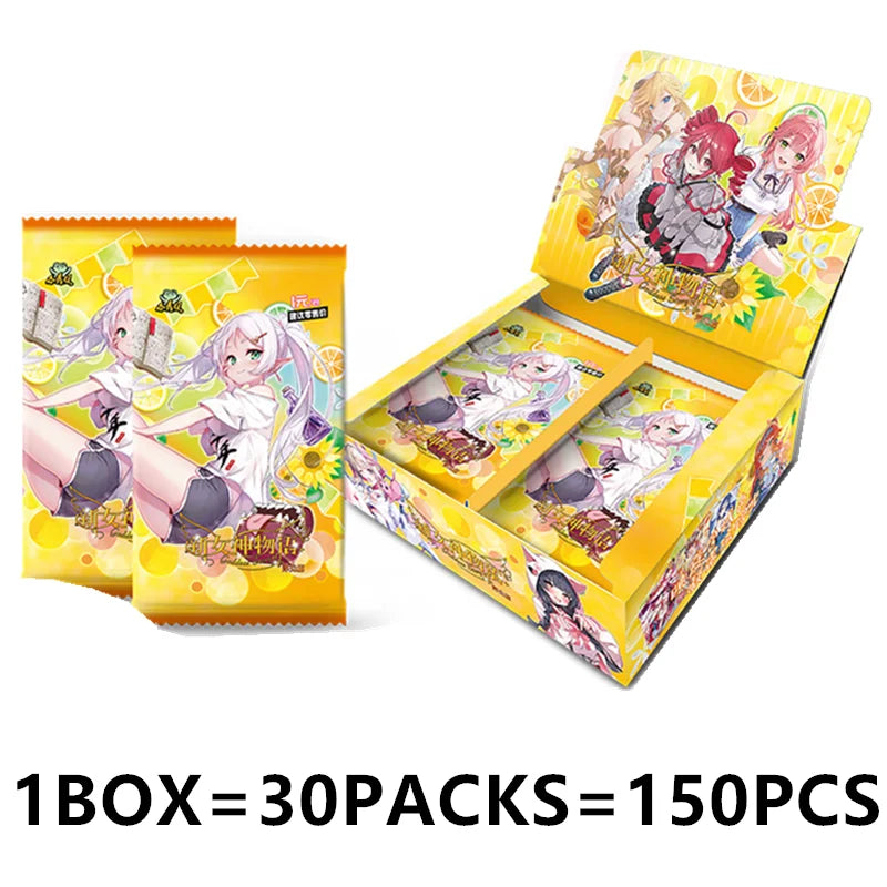90pcs Set Goddess Story Thickened Gold Card Collectible Sexy Swimsuit Party Anime Collection Card Board Game Toy Gift