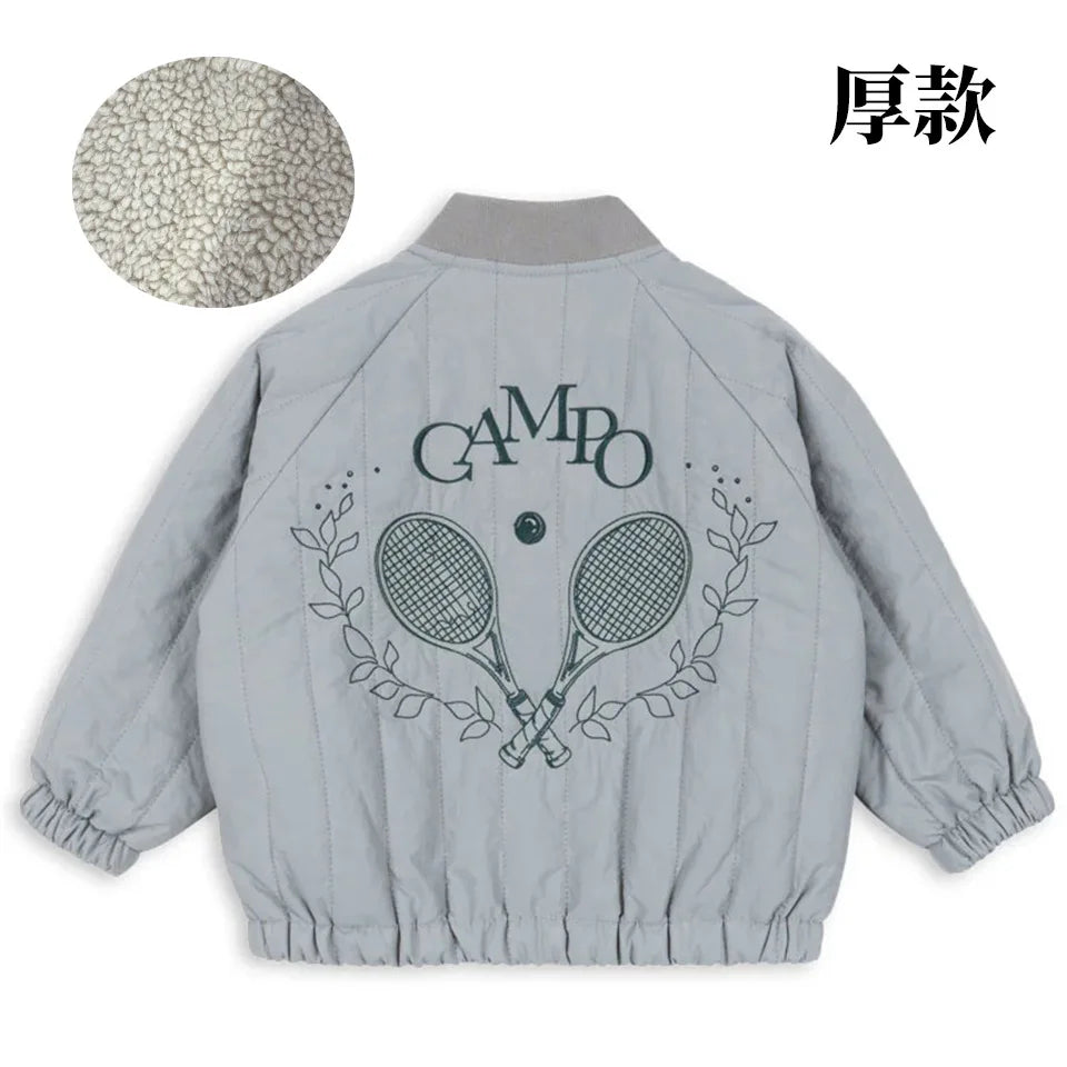Children's Jacket 2026 Winter New Printed Cute Fleece Thermal Girls Jacket Cotton Thickened Windproof Boys Baby Cotton Clothes