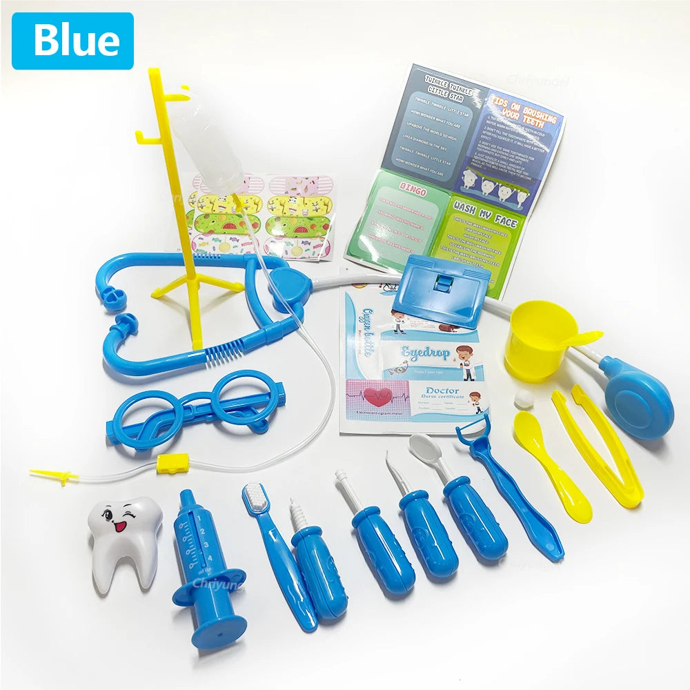 Doctor Play Set for Kids 30PCS Doctor Toys Educational Medical Dentist Tools Stethoscope Toy Gift for Boys and Girls