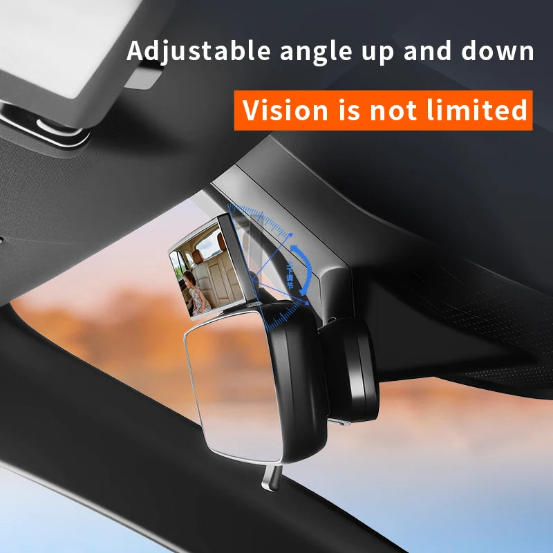 New Car Rearview Mirror Auxiliary Mirror Ultra-Clear Interior Baby Observation Mirror Rear Child Blind Spot Wide-Angle Mirror