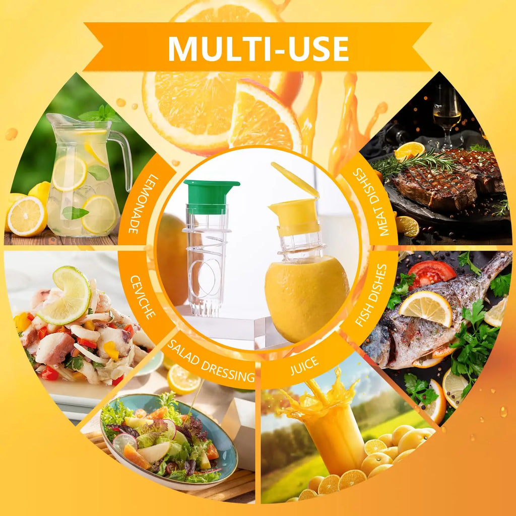 1/2pcs Lemon Mini Squeezer Portable Lemon Juicer With Lid, Squeeze Lime for Cocktails Easy Juice Extractor Freshness Preserving