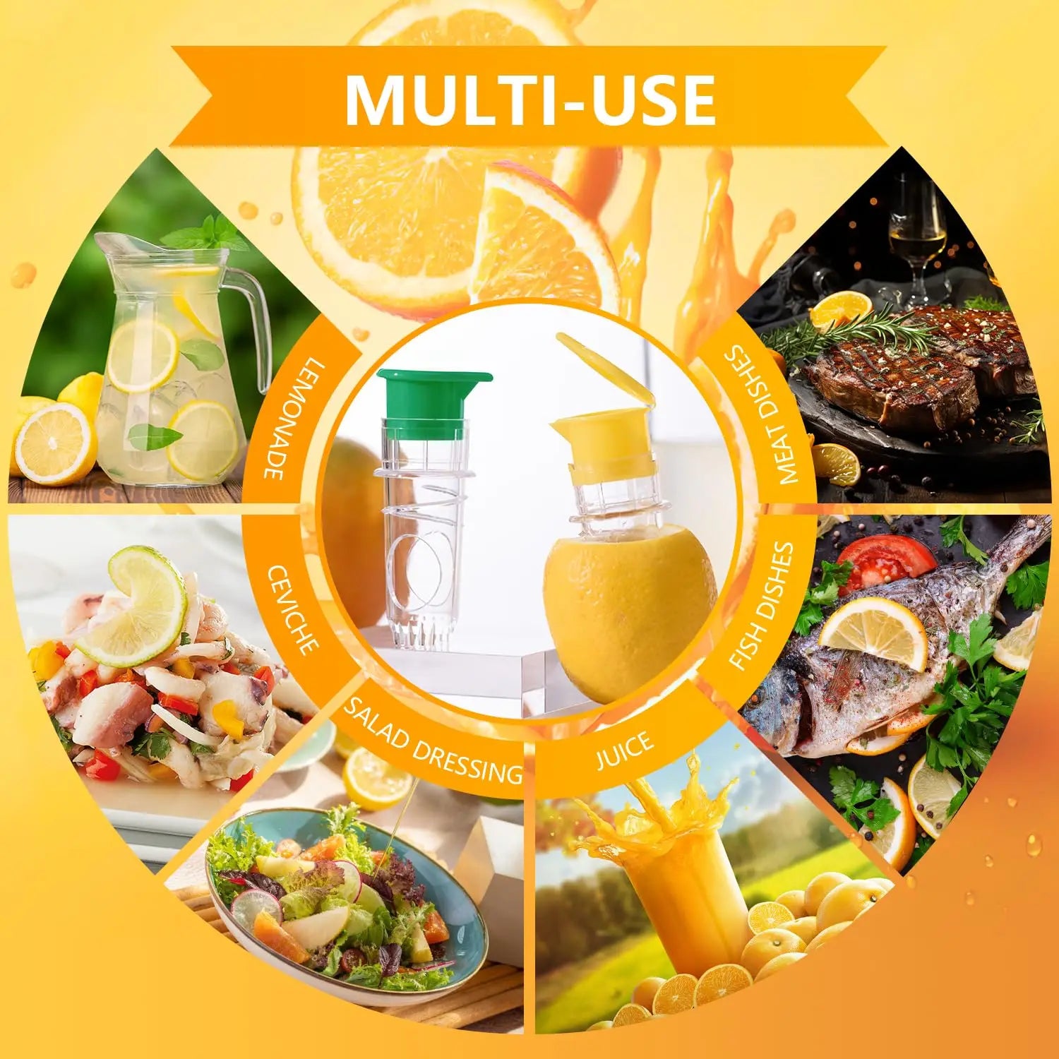 1/2pcs Lemon Mini Squeezer Portable Lemon Juicer With Lid, Squeeze Lime for Cocktails Easy Juice Extractor Freshness Preserving