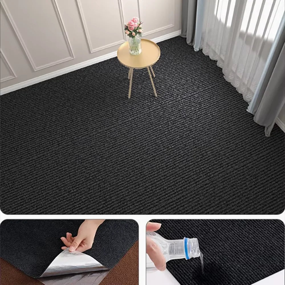 50cmX2m Kitchens Bedroom Rug Water Uptake Home Decor Self-adhesive Room Decoration Bathroom Rugs Solid Color Carpet Living Room