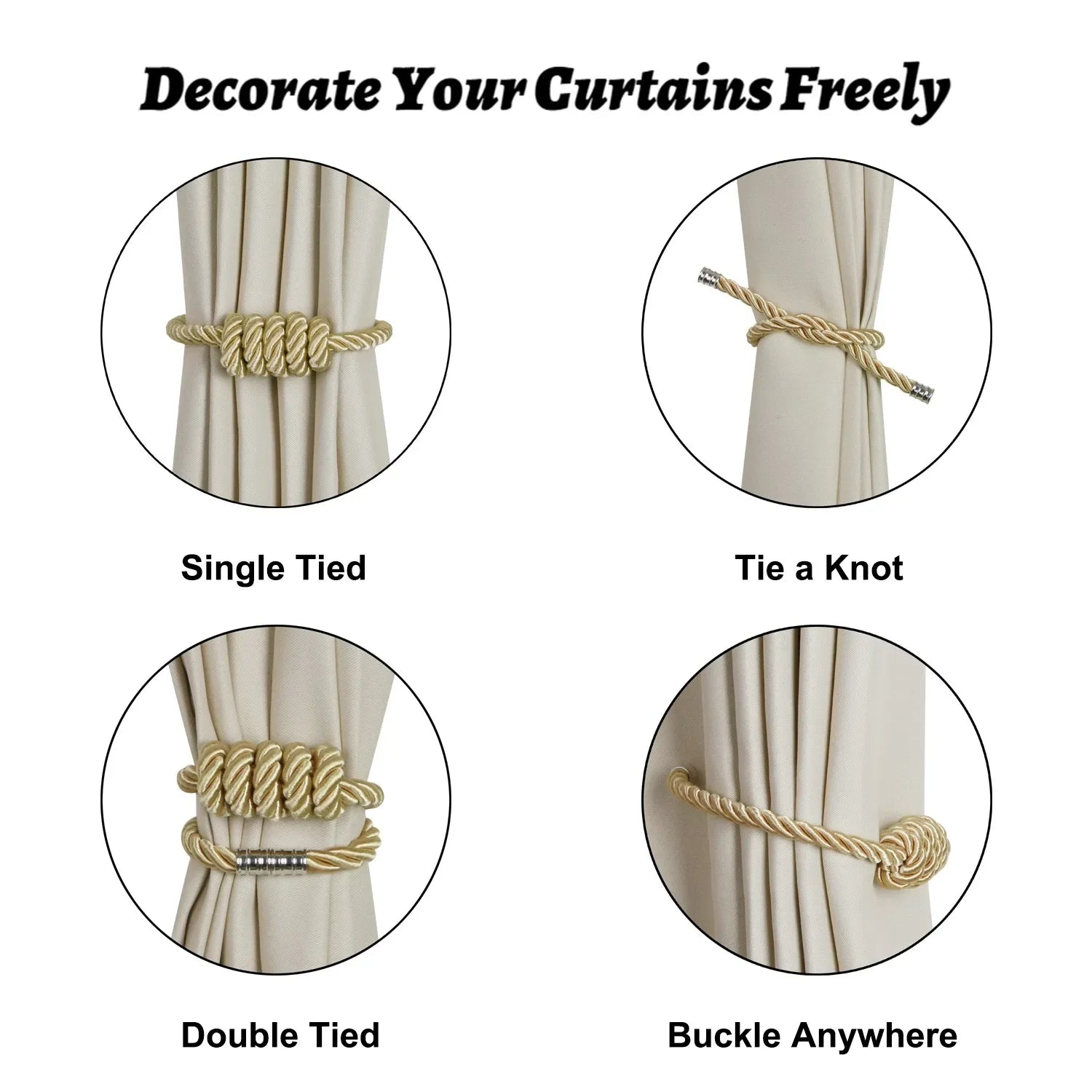 1Pc Curtain Tieback Magnetic Curtain Tiebacks Curtains Holdbacks Curtain Holder Accesories Decorative Drapery Holdbacks