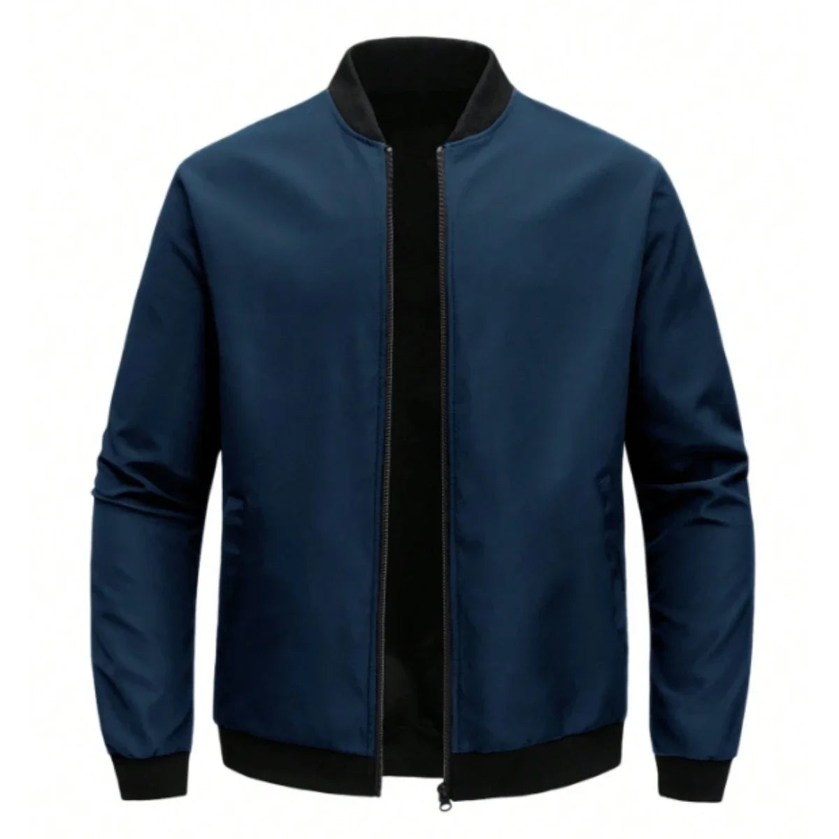 Men's Solid Color Casual Sports Zipper Stand Collar Hoodie Cardigan Coat - Comfortable Fashionable Men's Outerwear